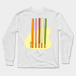 Colorful chocolate-coated biscuit sticks Long Sleeve T-Shirt